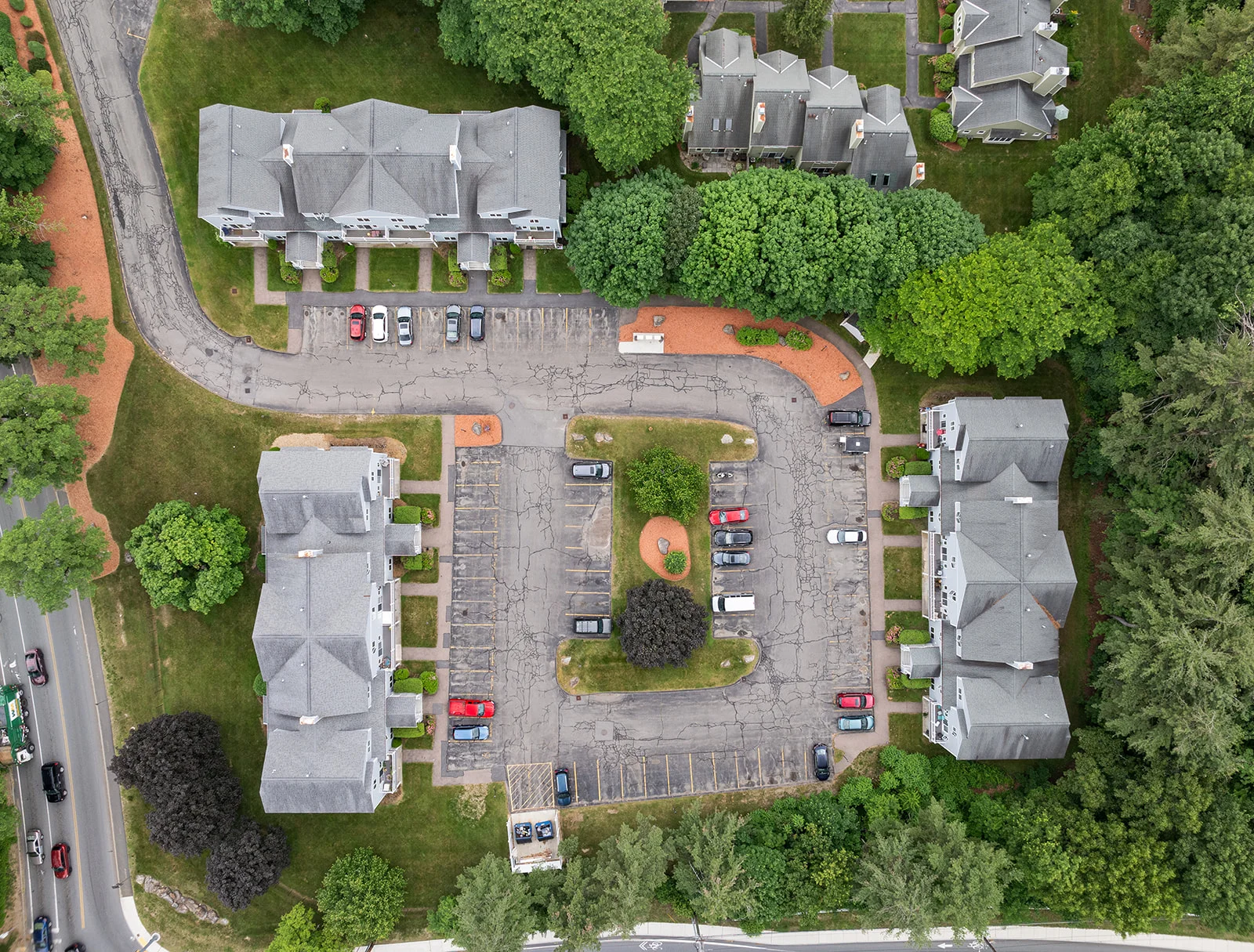 South Bend apartments housing units aerial view